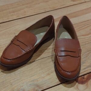 J. Crew Tan Leather Loafers